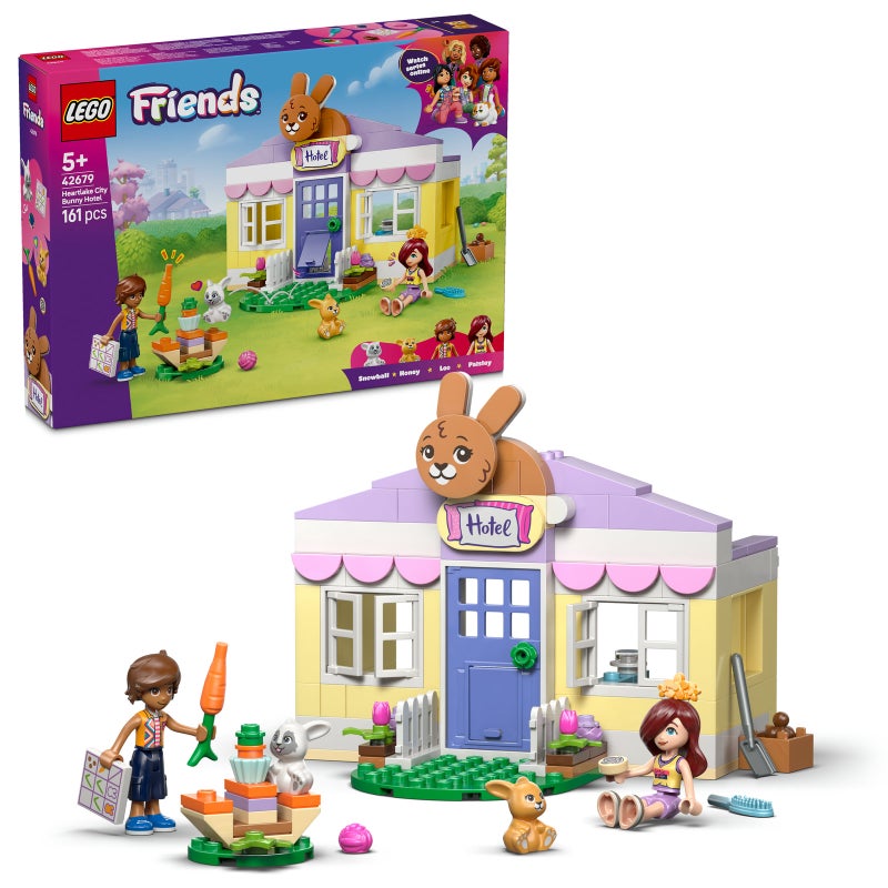 LEGO Friends Heartlake City Bunny Hotel 42679 Building Toy Set (161 Pieces) - Image 1